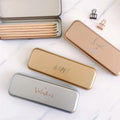 Wholesale Custom Printed Empty Mini Pencil Tin Box Cheap Metal Rectangular Pencil case for School