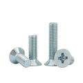 High Quality Customized Machine Stainless Steel Carbon Steel Blue/white Zinc Plated Cross Recessed Countersunk Head Screws