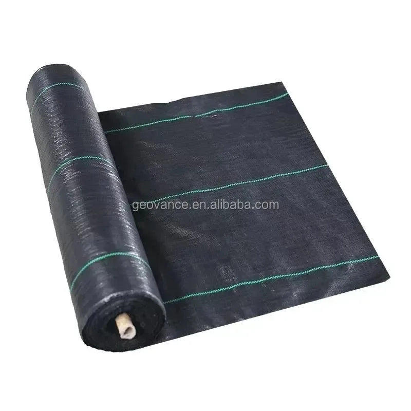 Black Ground Cover Polypropylene Woven Geotextile with UV Treated for Driveway Fabric