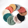 New Knitted Beret Summer French Beret Hats for Women Artist Crochet Berets Female Solid Color Bonnet Hat Caps