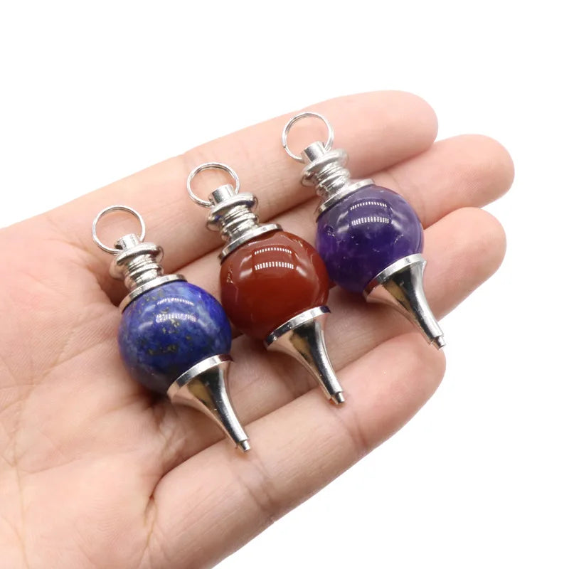 DIY Gems Gems Good Price Female divination feng shui practice energy stone spirit pendulum for sale or decoration