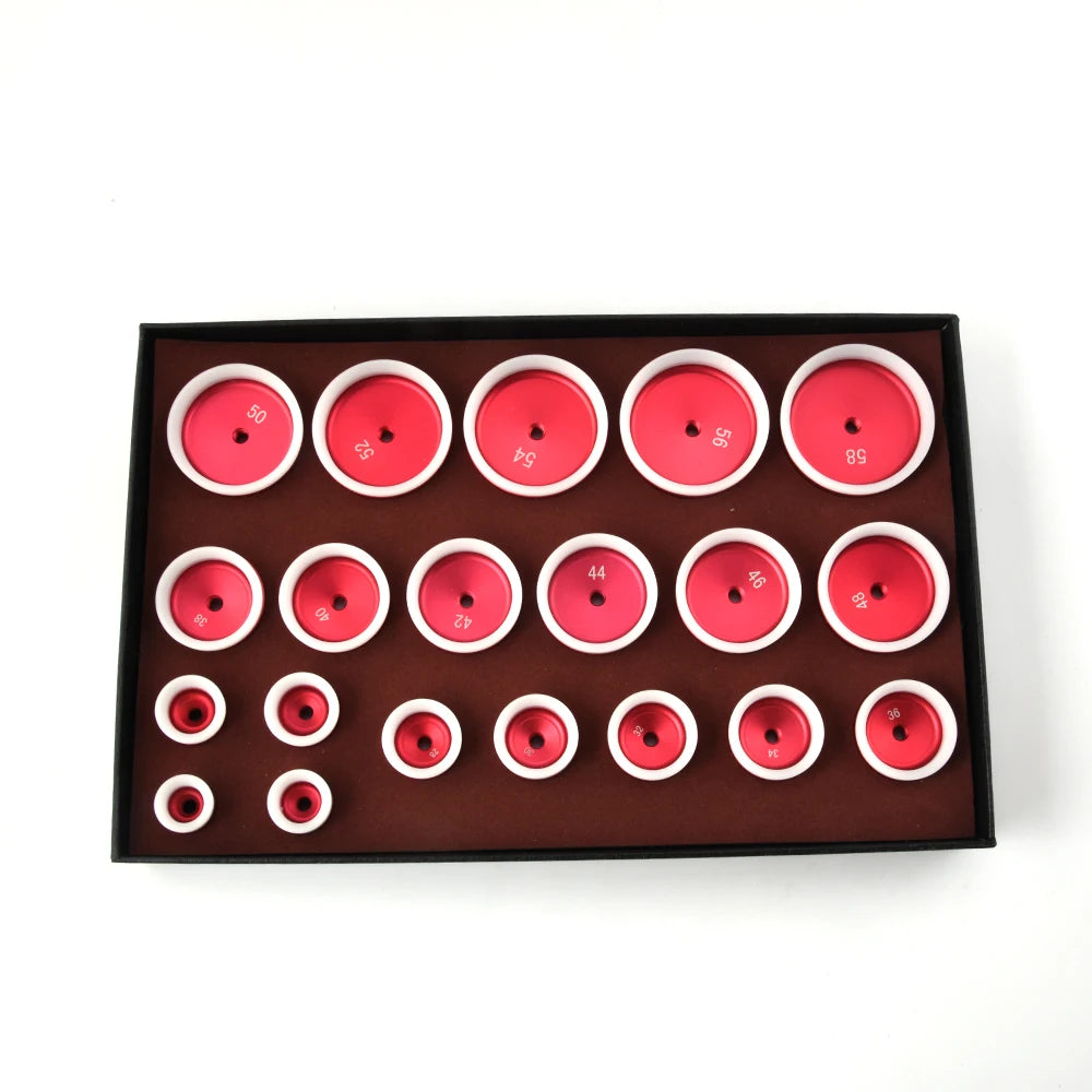 20PCS High Quality case Clamp Red Deepening Aluminum Laminated Film for Watch Repair Tool Used with Pressure Gauge Cover Machine