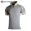 Tactical ACU Camouflage Quick Dry Breathable Short Sleeve Hiking T-Shirt OEM