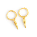 Fashion Jewelry 925 Sterling Silver Small Dangle Hoop Earrings Jewel 18k Gold Plated Circle Cone Drop Earrings for Women