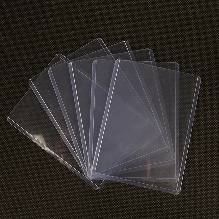 Custom Logo Clear Hard PVC Trading Card Case Durable for Credit Cards Stylish PP Material Bag