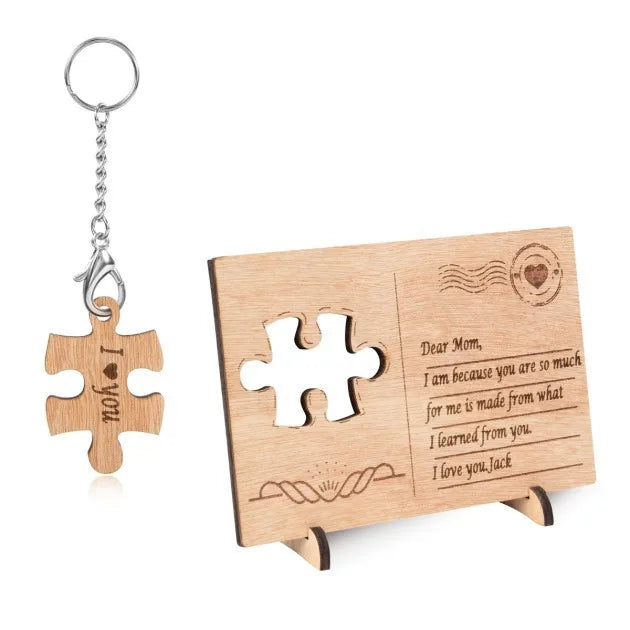 Wholesale Wood Mother's Day Postcard Eco-friendly Wooden Greeting Card Crafts for Gifts