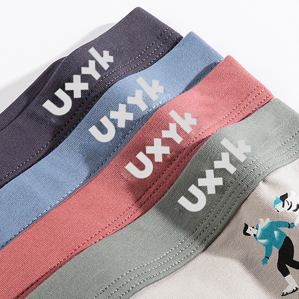 High Quality Mens Classic Breathable Solid Cotton Stretch Briefs Boxers Shorts  Men's Underwear