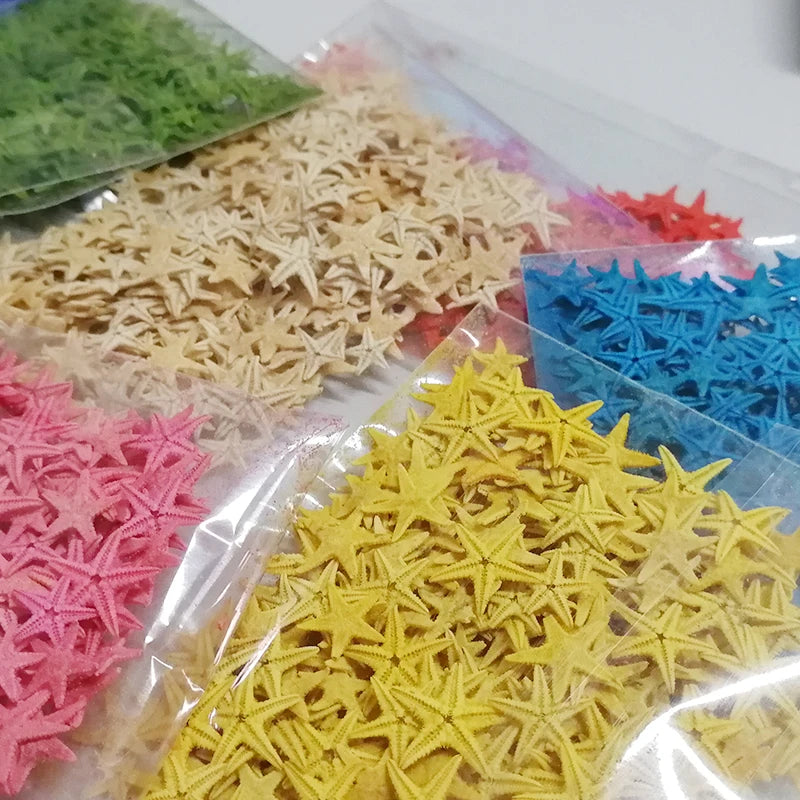 Wholesale 1000 Pcs 3d Summer Ocean Starfish Nails Art Natural Star DIY Mini 0.5cm-1cm Nail Art Decoration Starfish for Nails