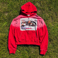 US Free Tax Vintage Oversized Heavyweight Double Layer French Terry Full Zip up Sun Faded 500Gsm Streetwear Rhinestone Hoodie