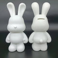 Factory Wholesale Diy Resin Craft White Rabbit Figurine Frosted Surface 23cm Fluid Rabbit