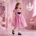 Customized Children's Day Performance Pink Sequin Dress Minnie Mesh Girl's Dress Lovely Princess Tulle Skirt