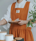 Custom Logo Adjustable Width Loose-Fit Breathable Material Waterproof Cooking Cleaning Apron With Pocket