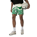 Veidoorn Quick Dry Mesh Gym Shorts for Men Elastic Mid Waist Athletic Performance Activewear with Washed Decoration Basketball