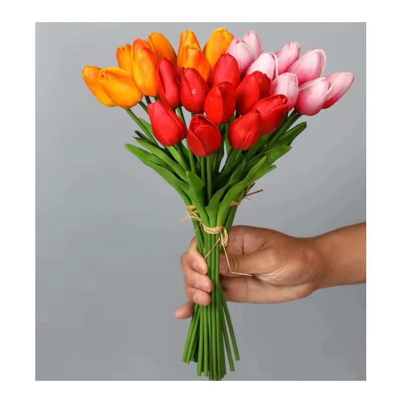 Best Sale Product PU Tulip Drawing Room Vase Flower Arrange  Home Decor Flower