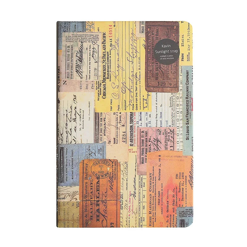 A5 European Retro Style Color Page Diary Personalized Creative Kraft Paper Illustration Mood Notebook