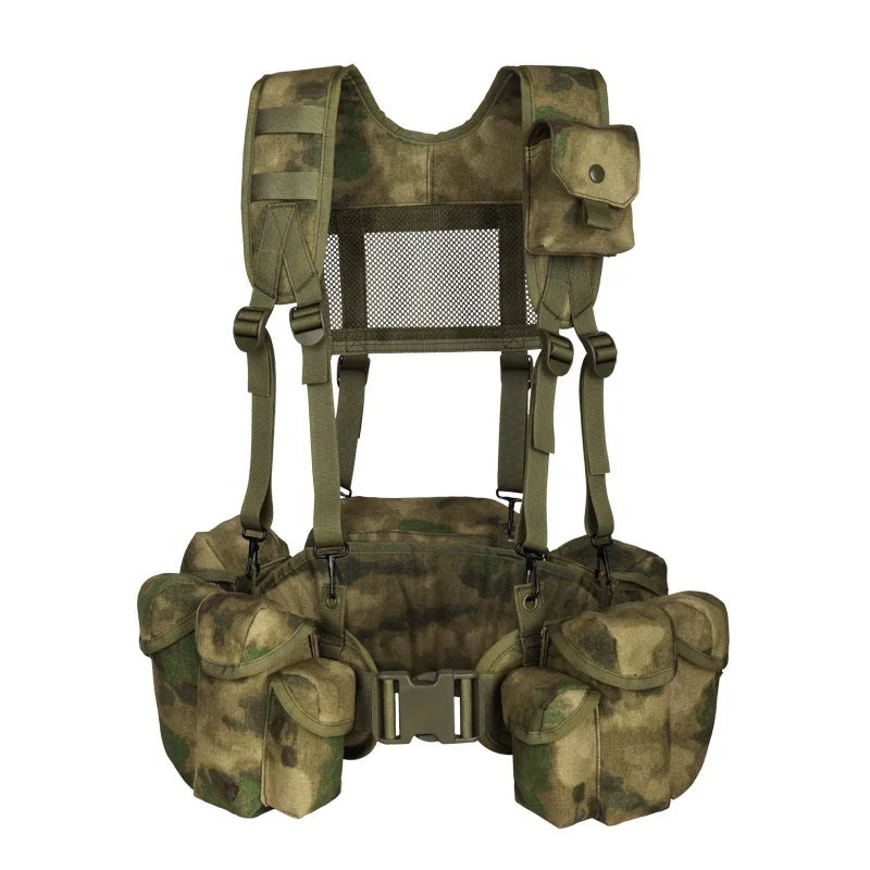 YAKEDA 1000D Nylon Green Camouflage Harness Vest Tactical Chest Rig