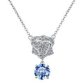 D Color VVS1 Moissanite 1.0 Carat Pendant Necklace with Halo 100% Sterling Silver 925 Jewelry for Women