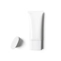 Ultra Flat 50g 80g White Cosmetic Tube Bottles with Screw Cap PE Material Inner Insert Plug-for Foundation Sunscreen Dispense