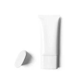 Ultra Flat 50g 80g White Cosmetic Tube Bottles with Screw Cap PE Material Inner Insert Plug-for Foundation Sunscreen Dispense