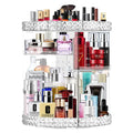360 Rotating Makeup Organizer Large Capacity Beauty Skincare Shelf Clear Cosmetic Storage Display Case for Vanity Dresser