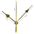 1 Set Wall Clock Hour Minute Hand Seconds Parts Real Gold 5inches