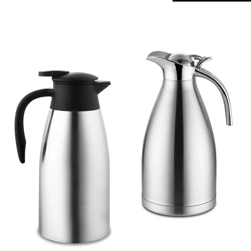 Stainless Steel Coffee Tea Pot Keep Warm European Style Household Hot Water Kettle 2L logo Custom