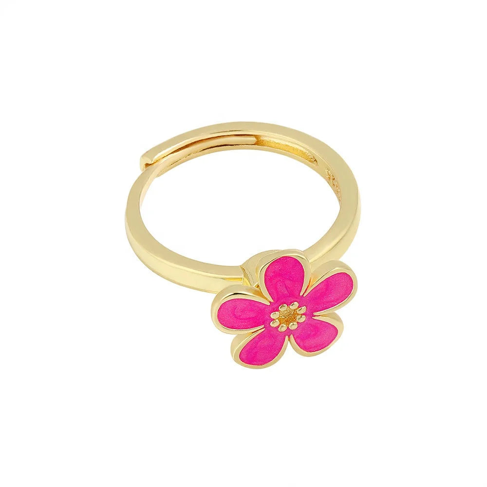 Wholesale Manufacturer Anti Anxiety Jewelry Open Adjustable Size Rotating Flower Design Spinning Fidget Ring