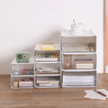 Desk Organizer with Drawer Plastic Table Storage Box Desktop Organization Office Accessories