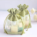 Multi Colors Drawstring Jute Linen Deodorizing Bags Hanging Burlap Spice Sachet Pouches with Organza Window