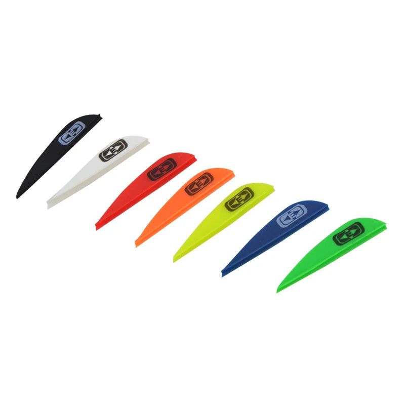Archery 1.75 Inch Water Drop Shape Colorful Rubber Fletches/feathers for Outdoor Shooting Hunting