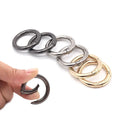 Openable Round Carabiner Keychain with Metal O Ring Spring Clasp DIY Jewelry Buckle Connector Dog Chain Hook Bags Accessories