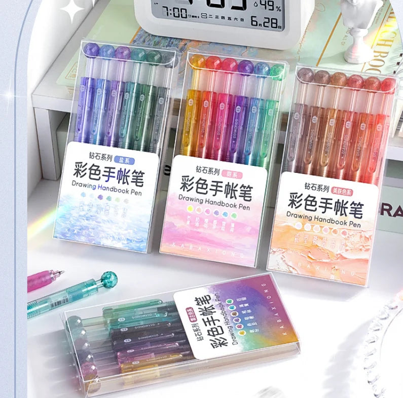New Morandi Retro Kawaii Gel Pens Set 0.5mm Office Marker Pens Made of Plastic for Promotional Use