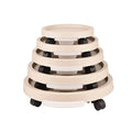 51.4cm Plastic Round Flower Pot Tray Caddy Holder Stand with Wheels and Drawer