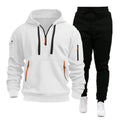 Men's  Sports Sweatshirt Suit With Multi-Pocket Zipper Hoodie Printed Sportswear Suit With Coordinating Sweatpants