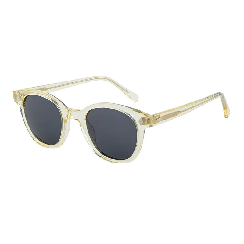 2025 Hot Wholesale Luxury Custom Logo Handmade Shades Private Label Star Rivet TAC Lens Round Frame Acetate Sunglasses