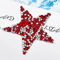 Hot Selling 6cm Flatback Star Rhinestone Iron-on Applique Customized Resin Motif Rhinestones Heat Transfer Sticker