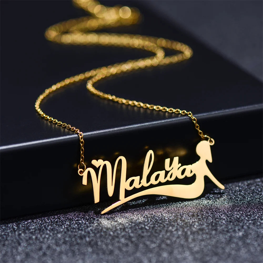 Cutting Name Necklaces DIY Letters Personalized Lace Embellishments Necklaces Holiday Gifts Accessories