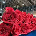Hot Sale Artificial EVA Giant Rose Flower Wedding Party  Decoration Giant EVA Flowers Handmade Outdoor Waterproof Rose