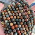 Natural Round Bulk Gemstones Loose Quartz Stone Beads Polished Beading 6mm Natural Crystal Stone Beads American Picture jasper