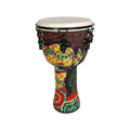 African 8\" Djembe Drum with Polyester Color Hand Percussion Hook Cloth Art Sheepskin Drum Head