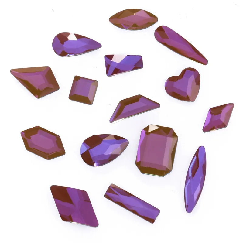 For Jewelry Accessories Custom Pointed Back Rhinestones Oval Shape Gemstone Wholesale Mixed Color Crystal Beads