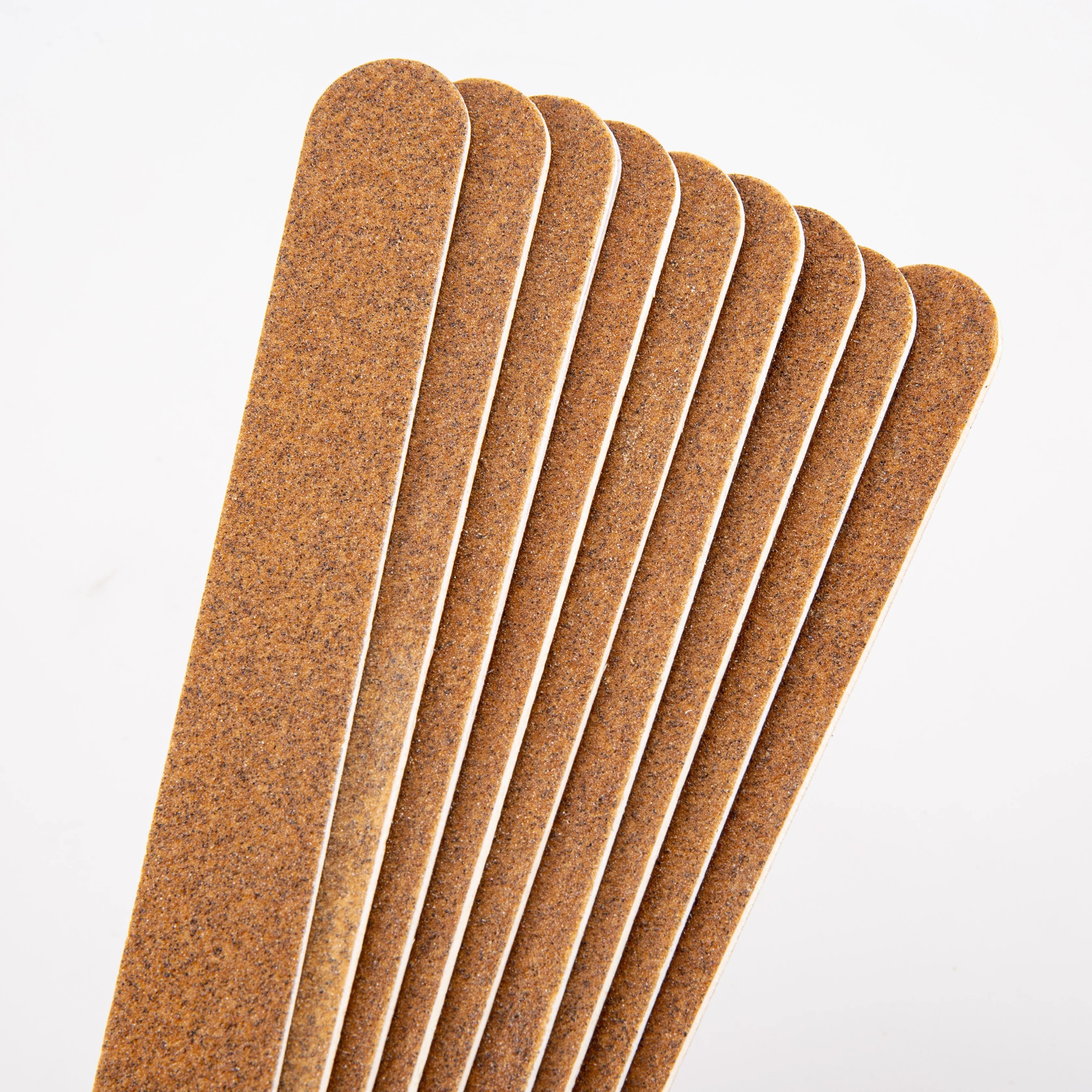 Nail File 80/80 Grit Double Sided Brown Color  Wooden Emery Board Nail Buffering Files