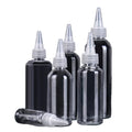 Reusable PET Plastic Transparent Pointed Squeeze Sub Bottle for Skin Care Packaging Lubricant Ink Pigment Screw Cap Made PP