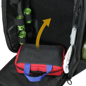 Tactical Mesh Zipper Pouch Modular Insert Organizer EDC Utility Storage Pocket with Hook-N-Loop Fasteners for Backpack Bag