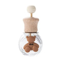 Cute 8ml Empty Car Perfume Glass Diffuser Empty Glass Round Flat Shape Care Perfume Bottle with Wood Cap