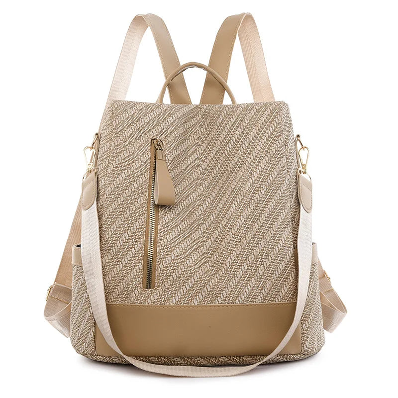 2025 Fashion Multi-functional Shoulder Bag Pu Leather Anti-theft Backpack Women's Outdoor Leisure Bag