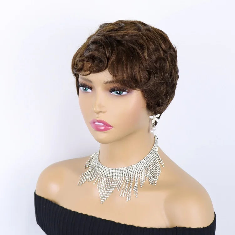 Wholesale Raw Virgin Cuticle Aligned #4 Colored Quality Human Hair Wigs MegaBDM