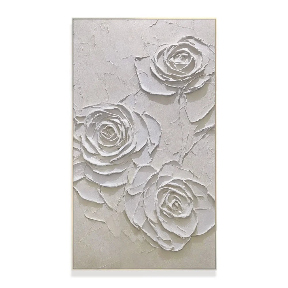 Living Room Home Decoration 3D Flower Modern Nordic Wall Art Pictures Abstract Large Oil Painting Canvas