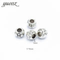 Antique Silver Color Big Hole Football Beads Spacers Beads Fit European Charm Jewelry Accessories DIY Findings R97