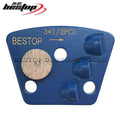 Bestop Customizable Medium Hardness Abrasive Tool 1/2pcd PCD Diamond Trapezoid Shape Grinding Disc for Epoxy Concrete Floors